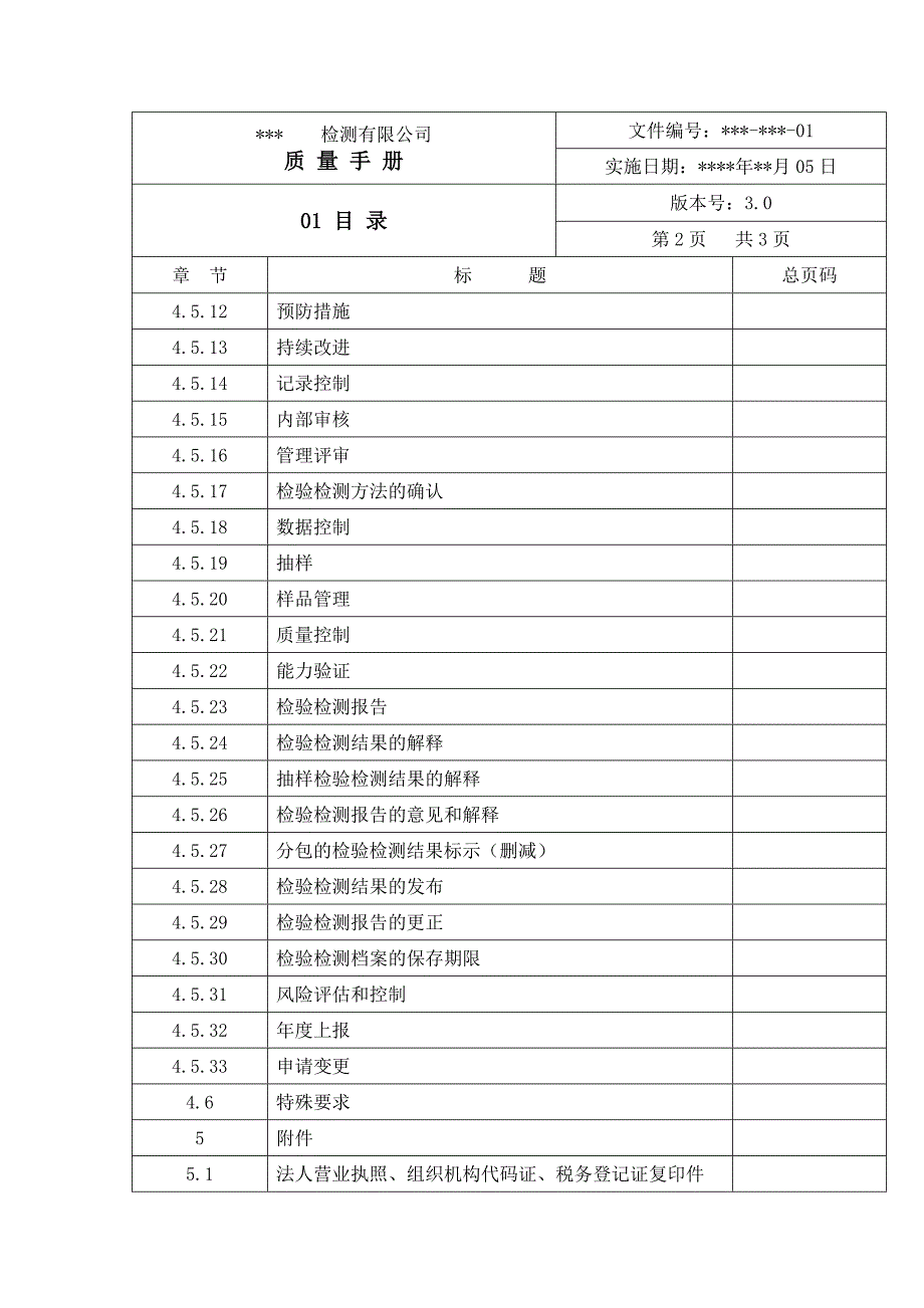 【精编】某检测有限公司质量手册_第2页