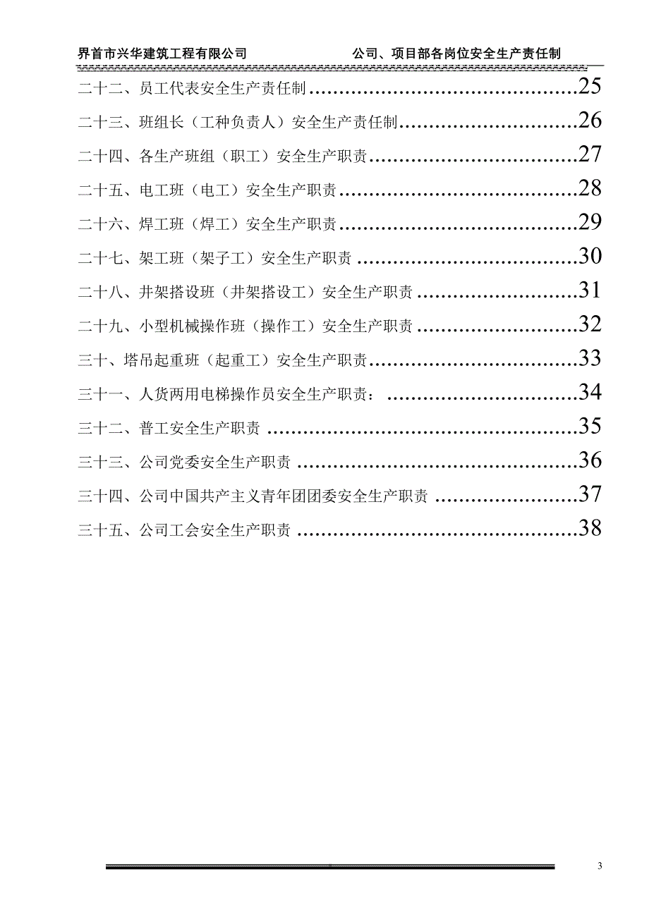 （安全生产）公司、项目部各岗位安全生产责任制_第3页