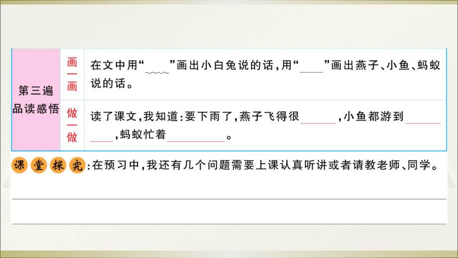 2020小学语文部编版一年级下册《14 要下雨了》预习和课堂作业课件_第4页