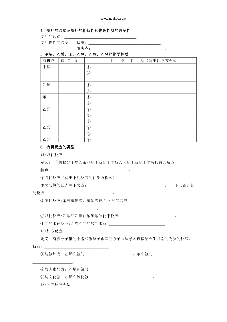 有机化合物章末总结及单元测试.doc_第2页