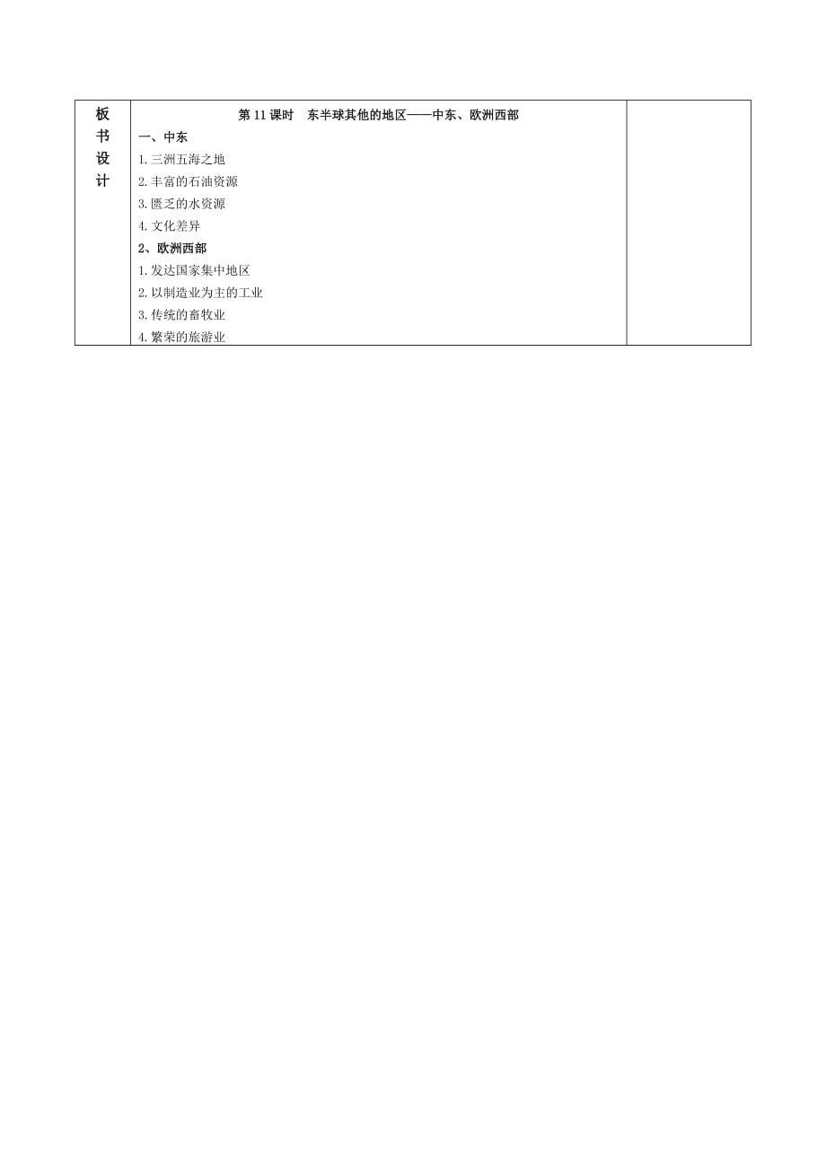 高考地理区域地理复习教案：世界地理 中东、欧洲西部_第3页