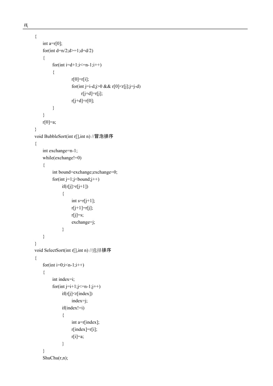 实验十二 排序技术实验报告_第2页