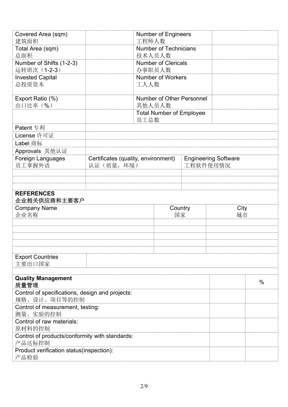 （供应商管理）联合国工业发展组织SP供应商产能信息标准数据表_第2页