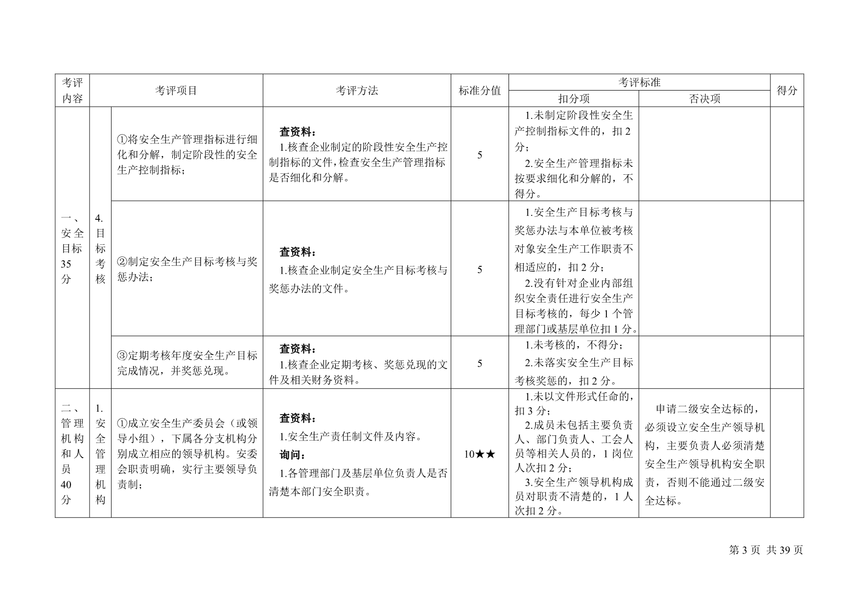 （安全生产）汽车客运站安全生产达标考评方法和考评实施细则_第3页