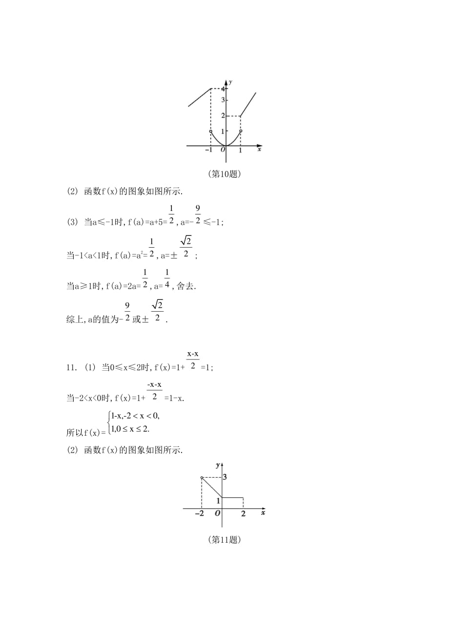 江苏省2015高考数学一轮复习 第二章 第8课 函数的图象检测与评估答案（pdf）.pdf_第3页