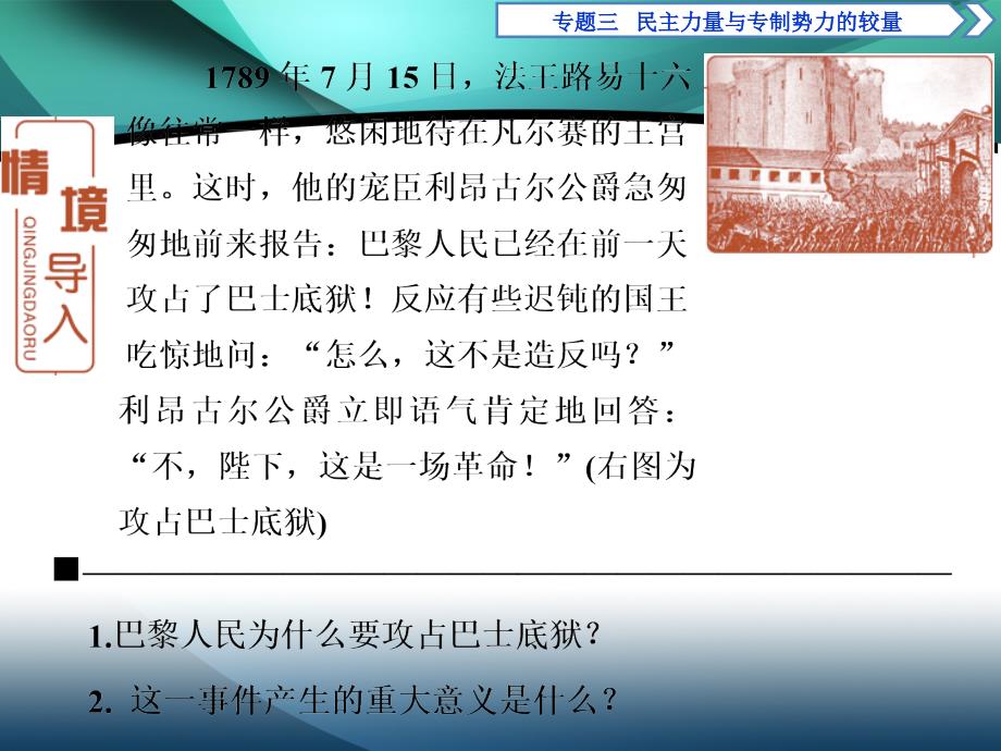 2019-2020学年高中历史人民版选修2课件：专题三 三　法国人民的民主追求_第2页