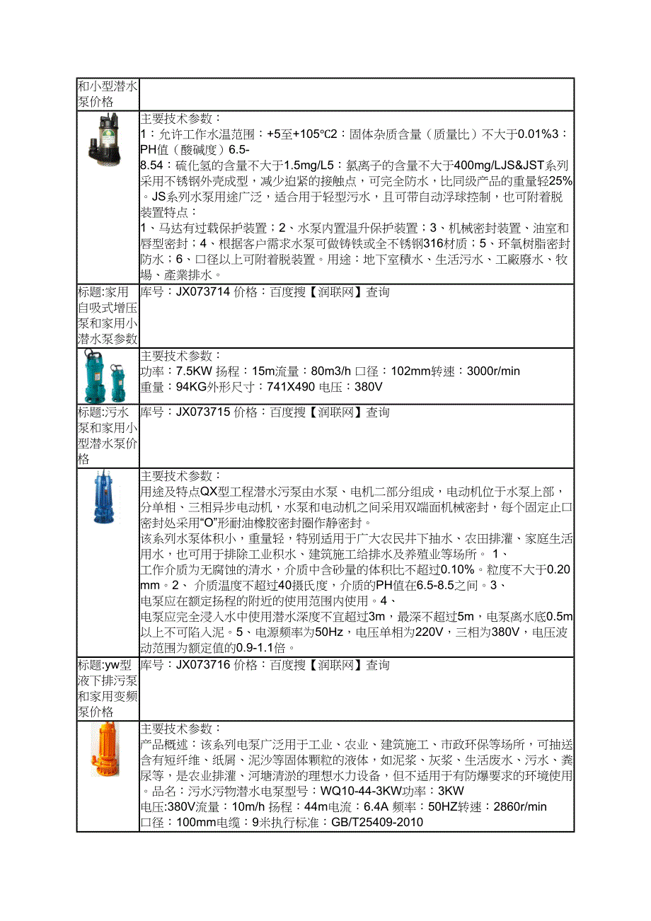 不锈钢潜水泵和耐高温潜水泵价格.docx_第3页