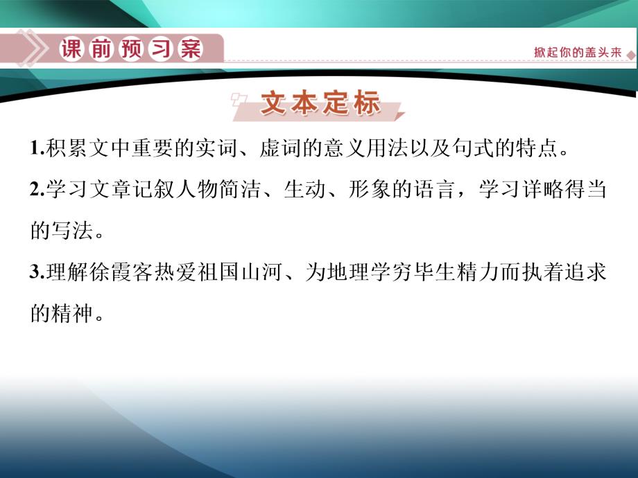 2019-2020学年高中语文粤教版选修传记选读课件：第三单元 17　徐霞客传_第2页