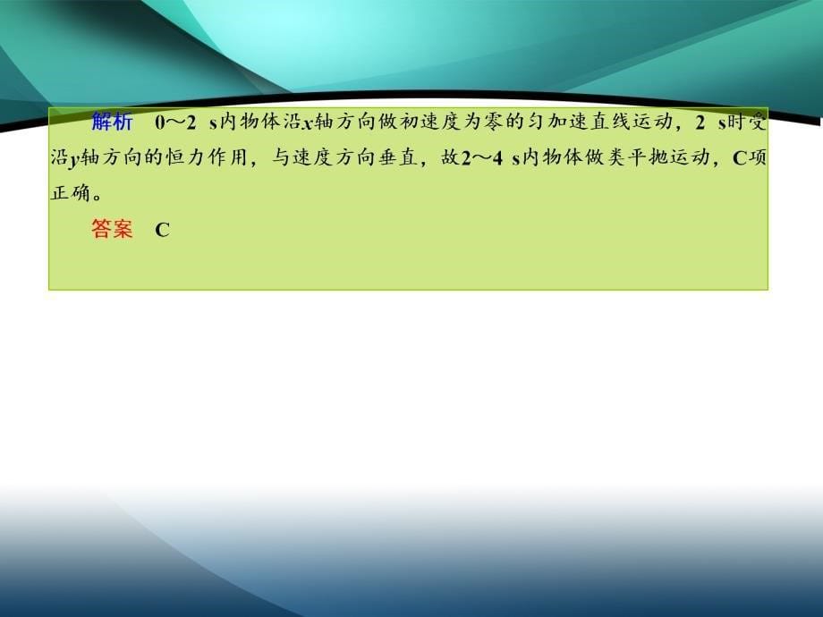 2020高考物理必胜大二轮课件：课时巩固练3 力与物体的曲线运动_第5页