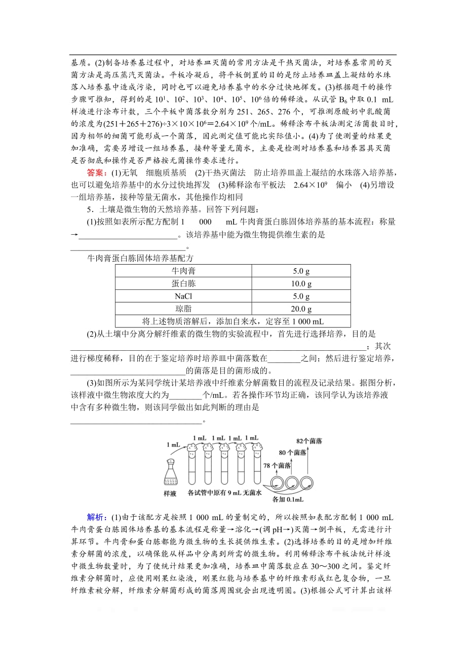 2020届高考艺考生物复习专题强化练：十五 专题九 第14讲 生物技术_第4页