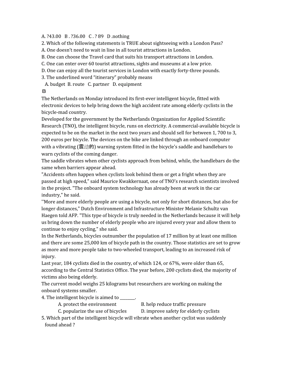 广东省顺德市李兆基中学2020届高三上学期第四次月考英语试卷.docx_第2页