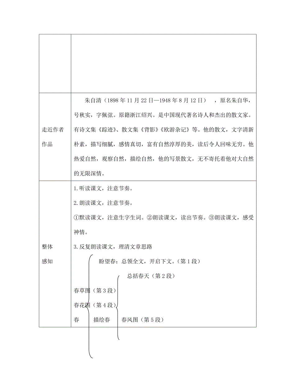 江西省萍乡市第四中学七年级语文上册 11《春学》学案（无答案） 人教新课标版_第4页