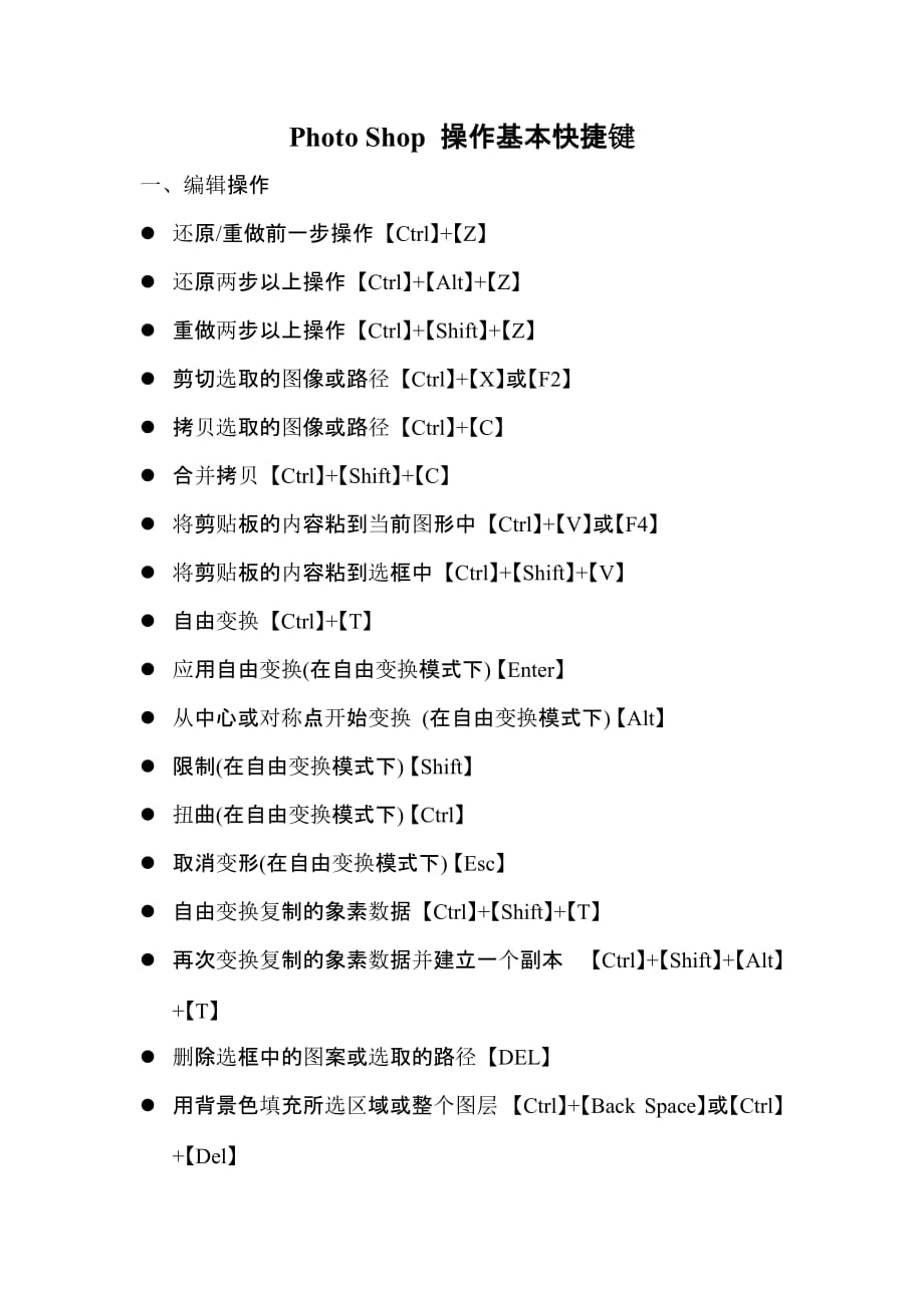PhotoShop操作基本快捷键.doc_第1页