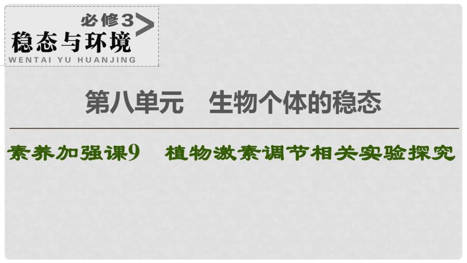 2021版高考生物一轮复习第8单元生物个体的稳态素养加强课9植物激素调节相关实验探究苏教版必修3.pdf_第1页