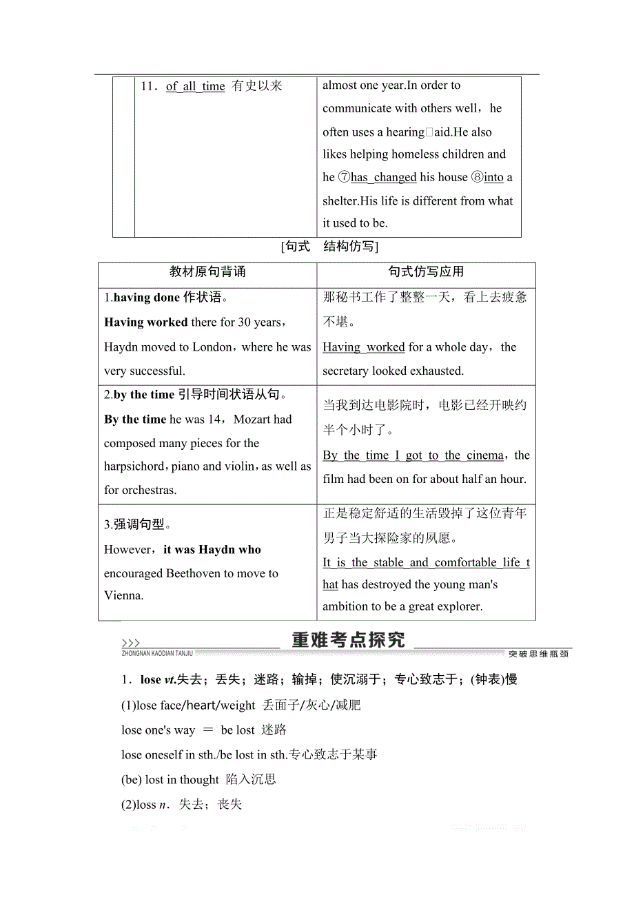 2021版高考英语（外研版）一轮复习学案：必修2 Module 3 Music_第4页