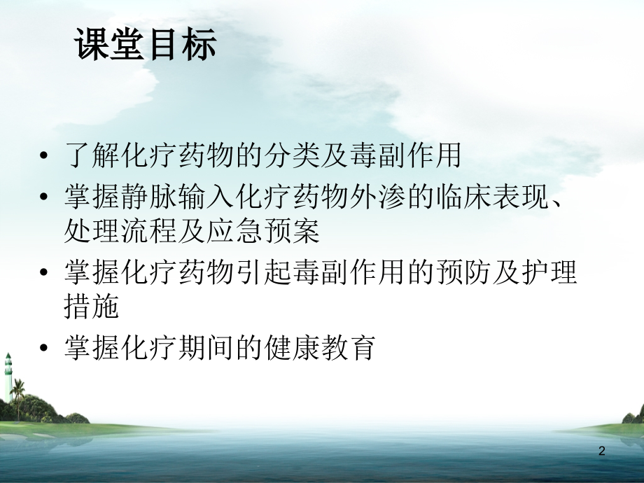 化疗药物使用、副作用的预防和护理PPT课件_第2页