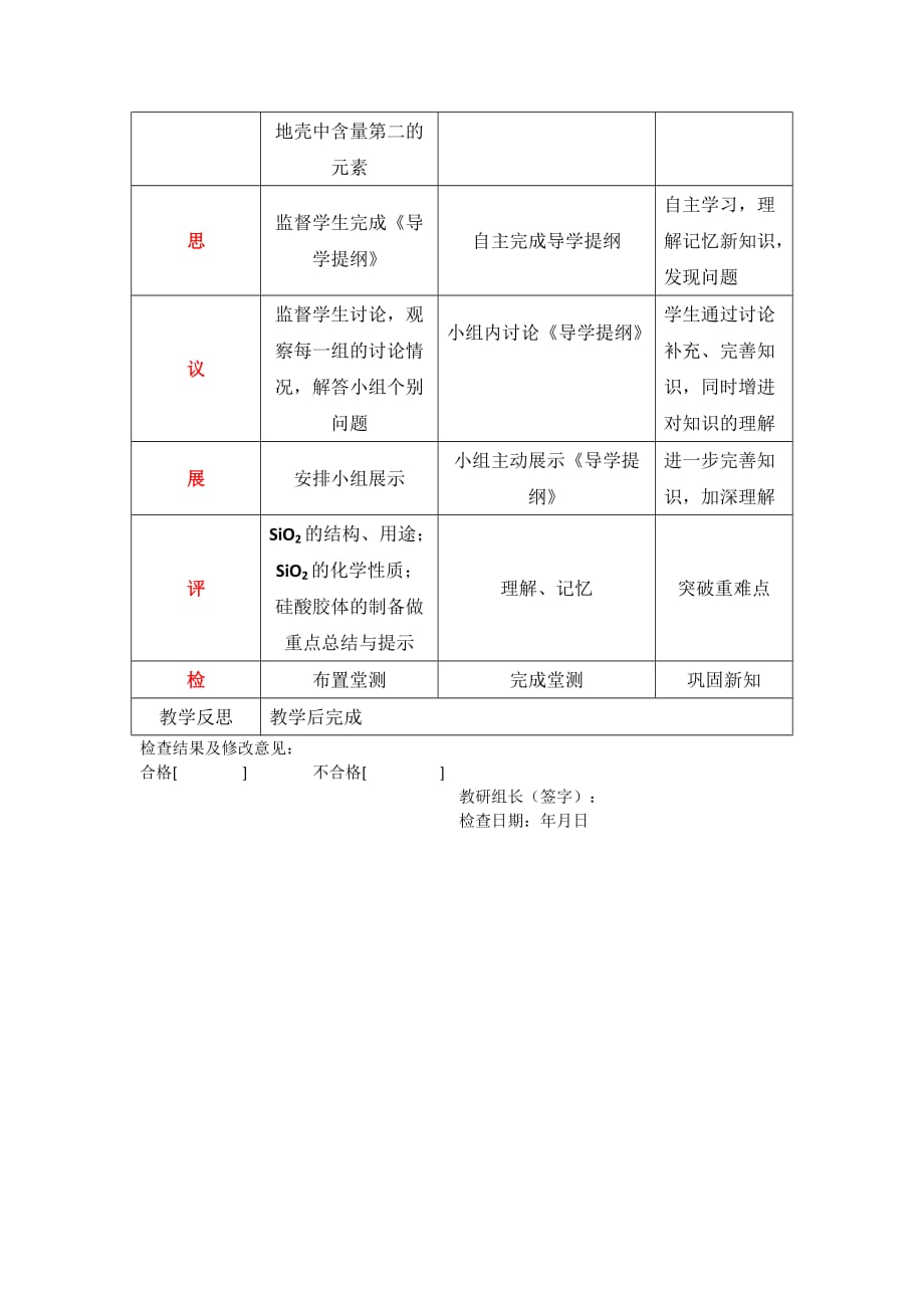 四川省成都为明学校高中人教必修一化学：第33课《硅及其化合物》第1课时 教案_第2页