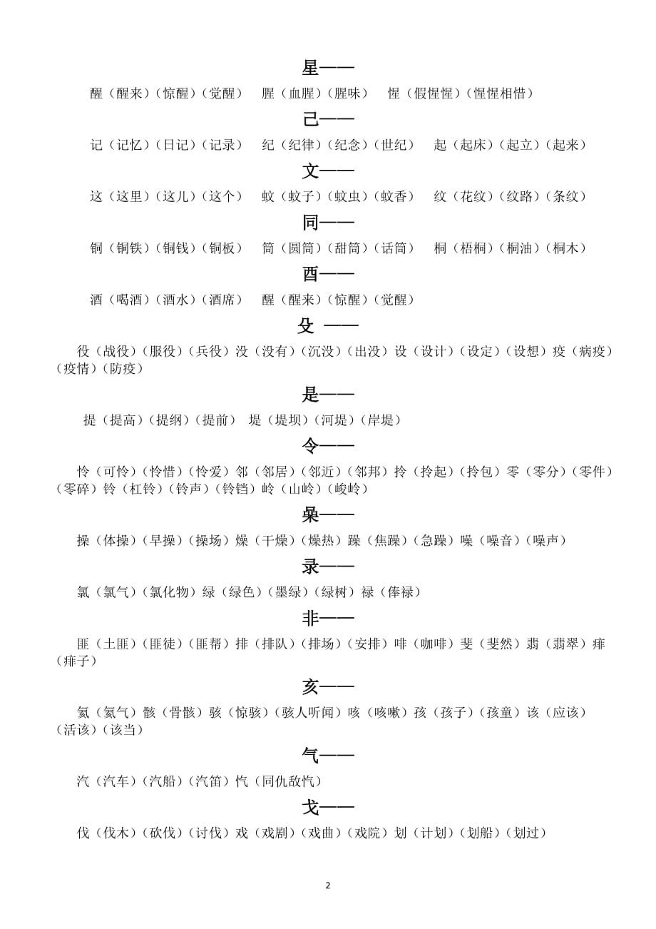 小学语文换偏旁组词汇总_第2页