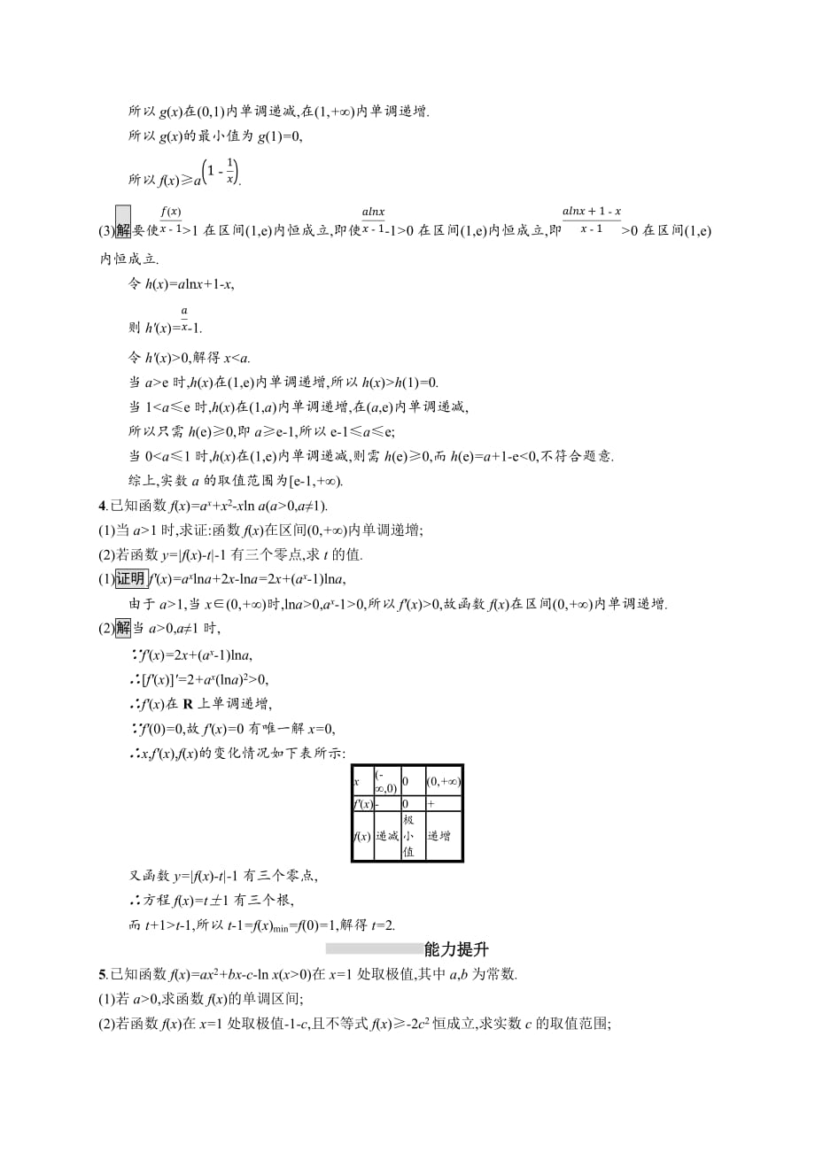 广西高考人教A数学（理）一轮复习考点规范练16 导数的综合应用 Word含解析_第3页