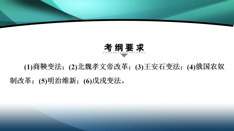 2020新课标高考历史二轮专题版课件：模块4 选修1　历史上重大改革回眸_第2页