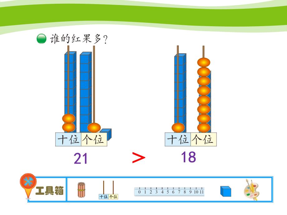 北师大版一年级数学下册第三单元《谁的红果多》新授课课件_第3页