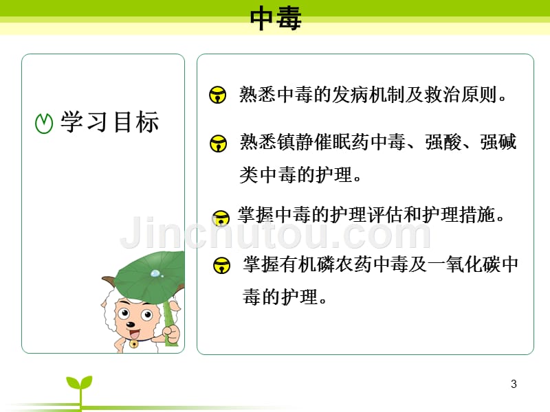 急救护理技术第七章急性中毒病人的救护中专专业PPT课件_第3页