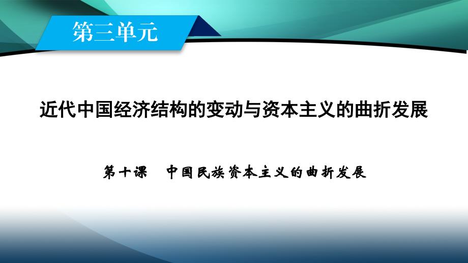 2019-2020学年人教版历史必修2课件：第10课 中国民族资本主义的曲折发展_第3页