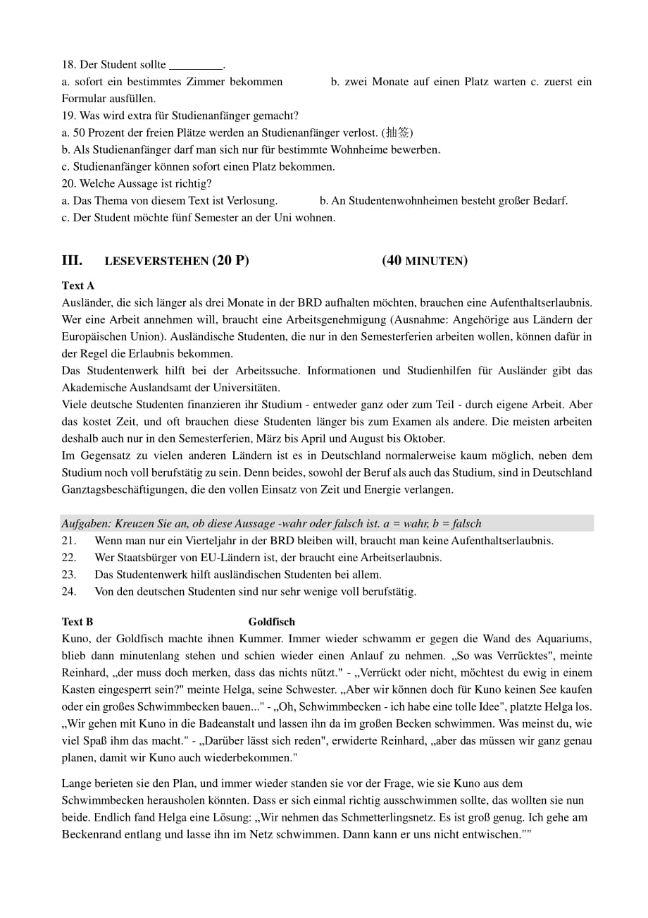2010德语专业四级真题及答案_第2页