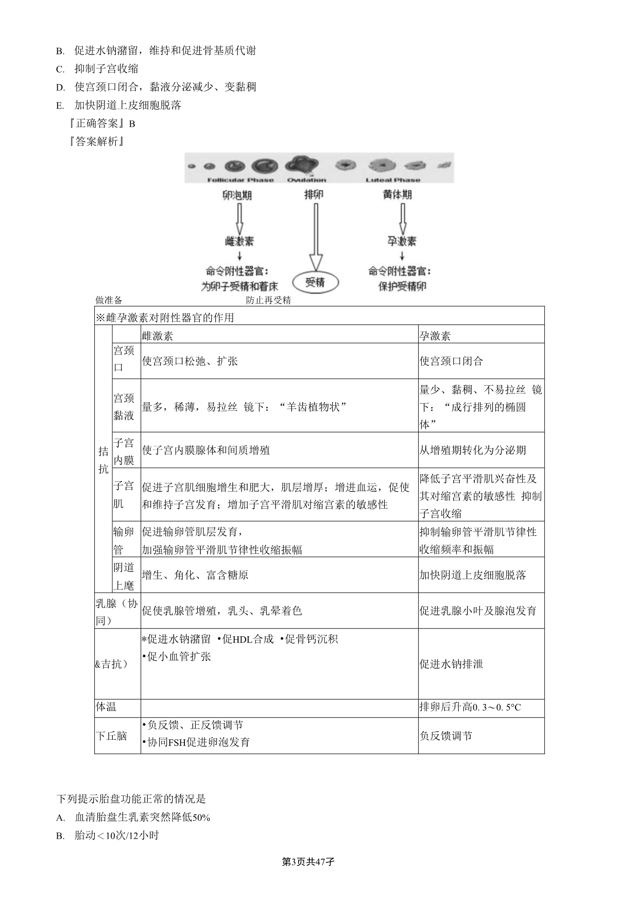 2019年执业医师考试：妇产科VIP最后特训内部资料解析_第3页