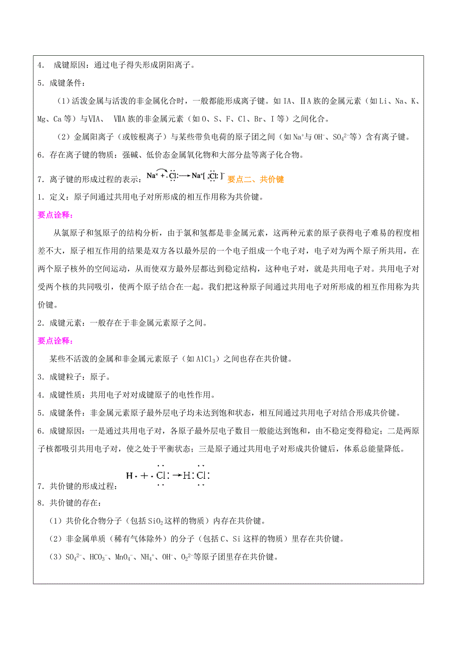 高中化学人教版必修2教案：1-3化学键 Word版含解析_第2页