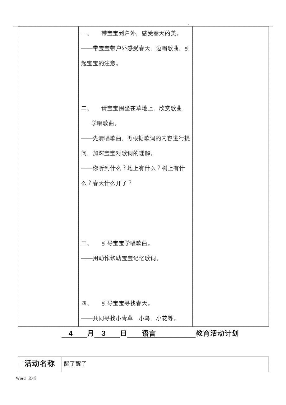 幼儿园托班整合下学期教案4月份_第5页