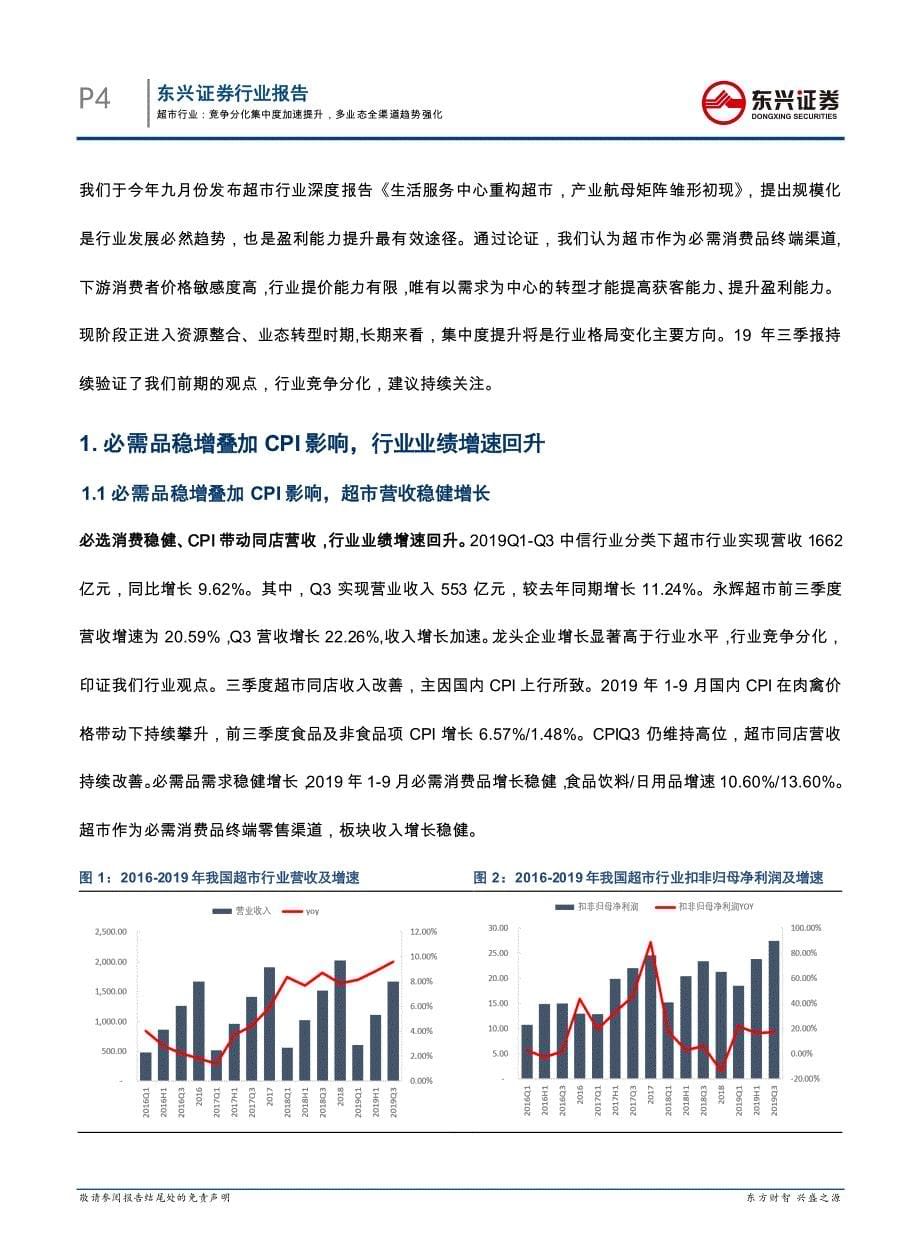 商贸零售行业“不一样的财报解读”系列之2019年三季报：超市行业竞争分化集中度加速提升多业态全渠道趋势强化-20191105-东兴证券-14页_第5页