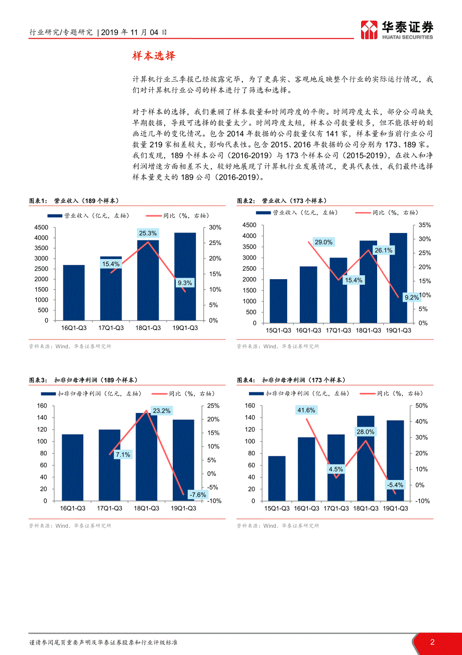 计算机行业三季报总结：收入增速回落格局分化加剧-20191104-华泰证券-20页_第3页