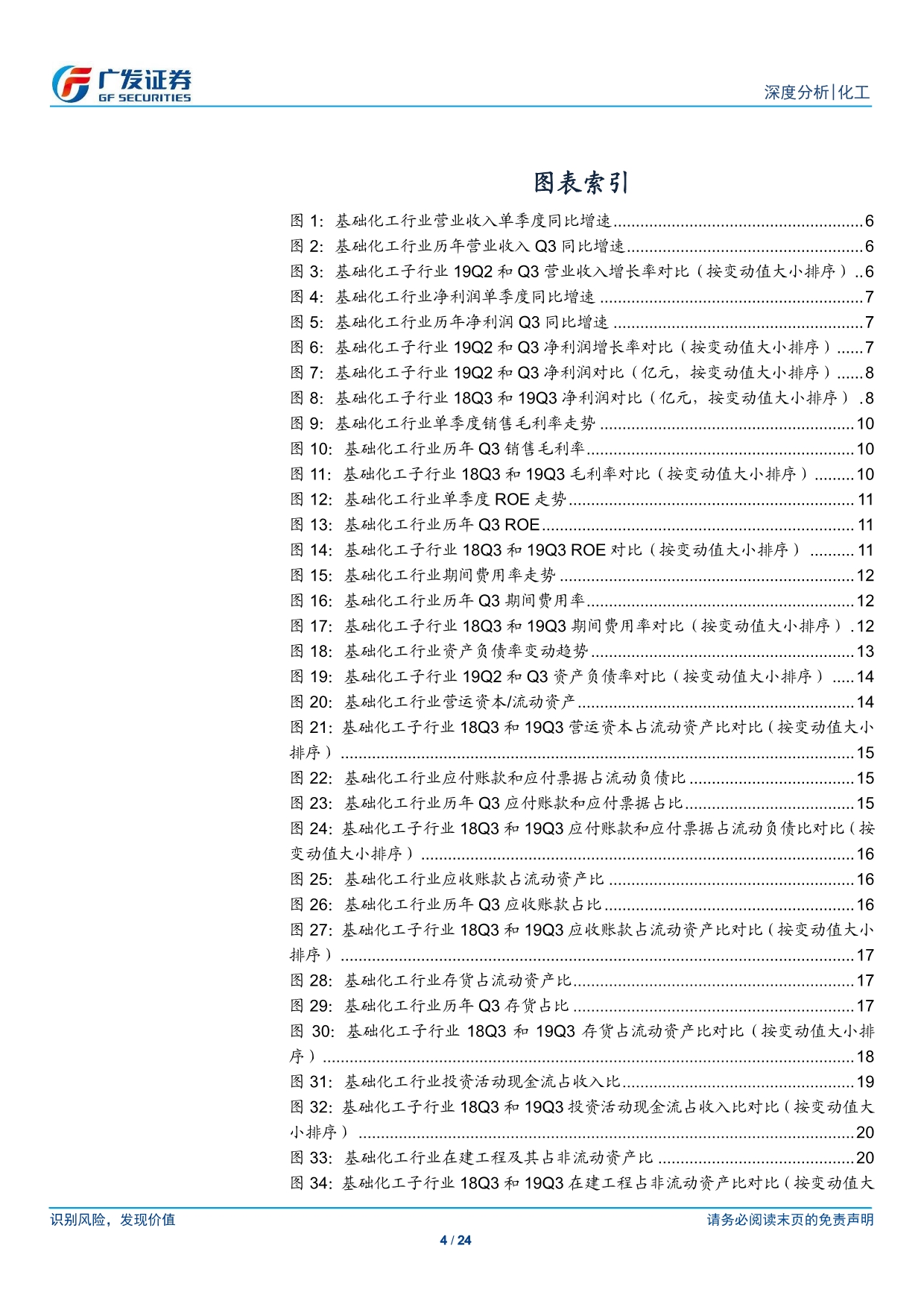 基础化工行业2019年三季报综述：Q3行业整体净利润同比降15.41%毛利率及ROE环比回落资本开支水平处相对高位-20191104-广发证券-24页_第5页