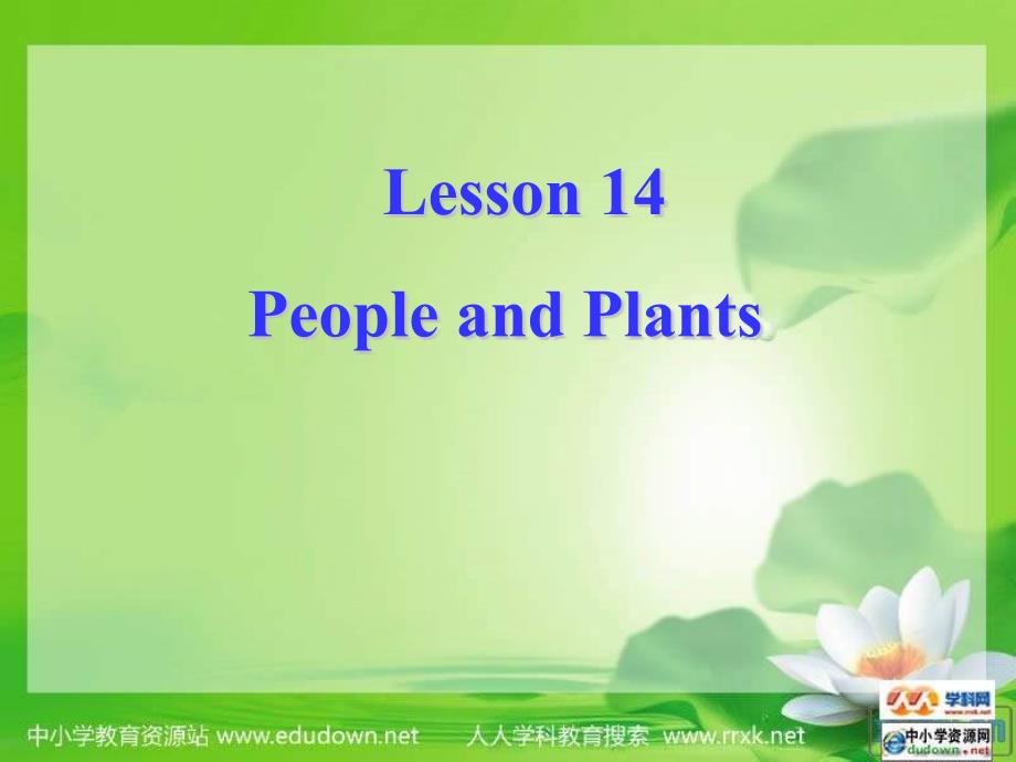 冀教版英语八下《Unit 2 Plant a Plant》（lesson14）ppt课件_第1页