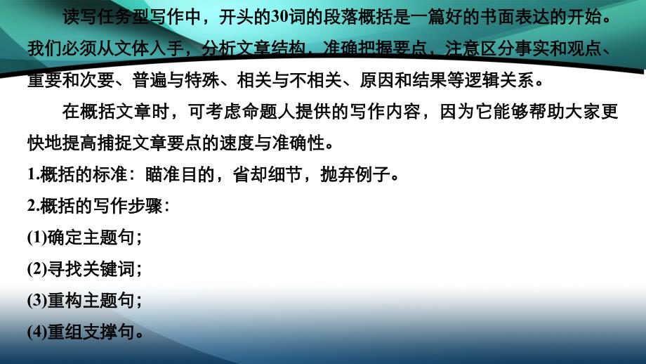 2020高考英语新素养大二轮专题突破江苏版课件：专题5 书面表达 第一节 二_第3页