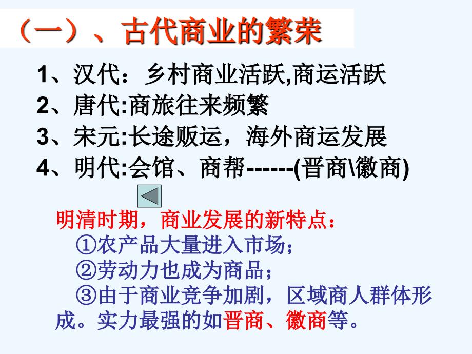 人民版必修2《古代中国的商业经济》ppt课件2_第4页