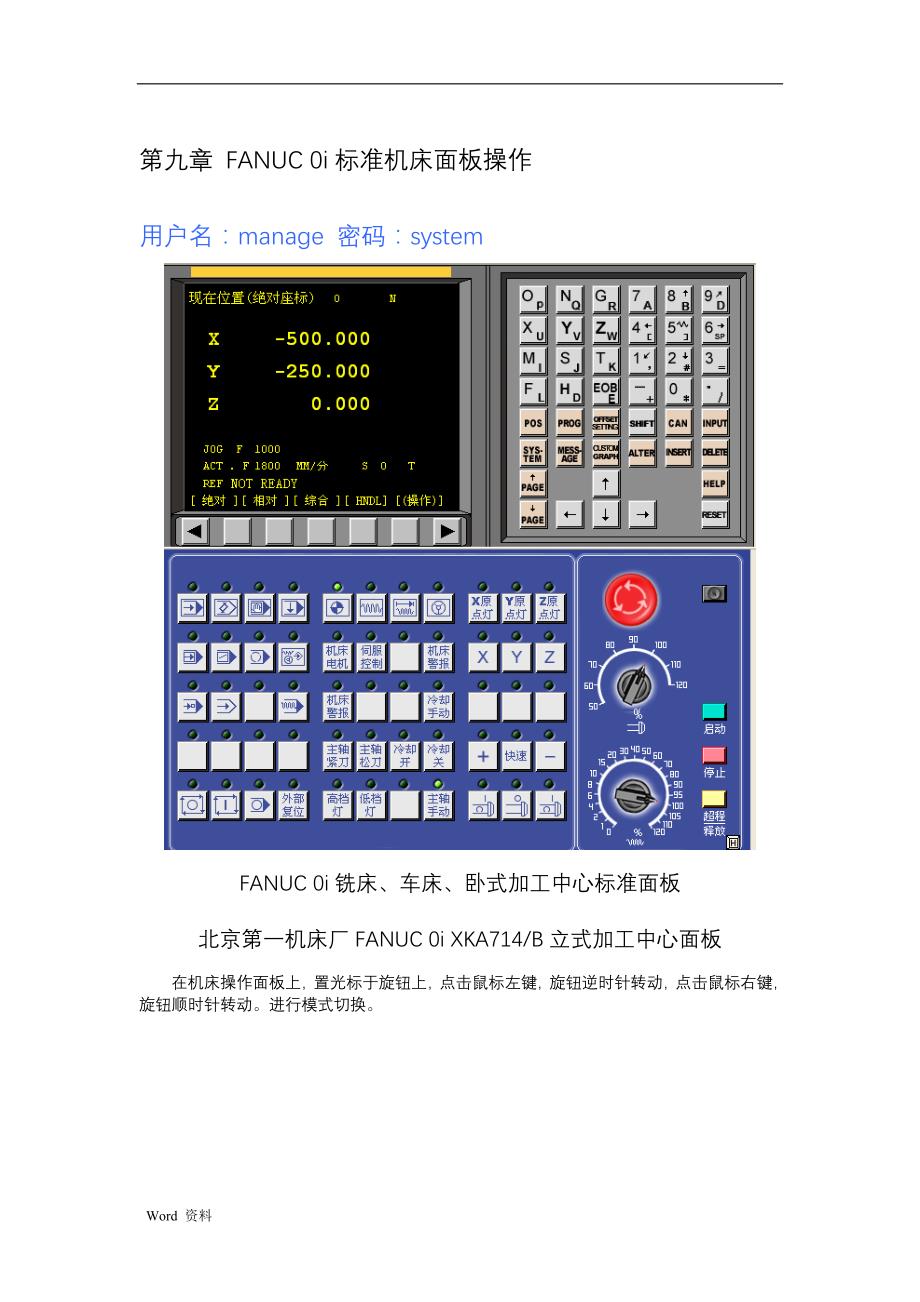 数控仿真系统FANUC_0i标准机床面板操作_第3页