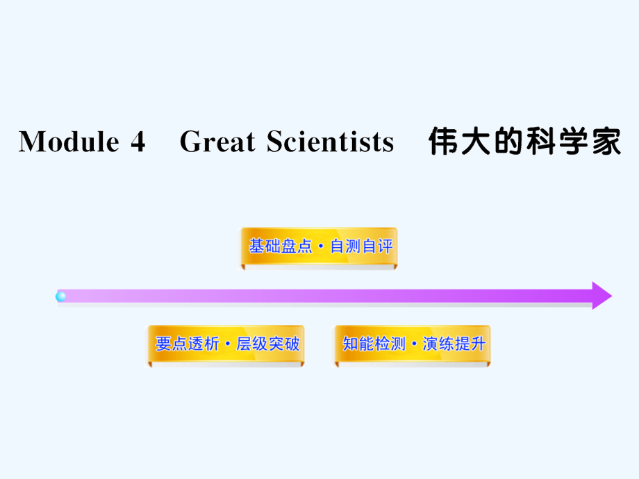 外研版高中英语必修4 Module 4《Great Scientists》ppt复习课件_第1页