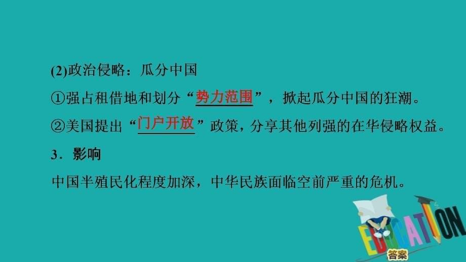 2019-2020学年高中历史新同步人教版选修1课件：第9单元 第1课　甲午战争后民族危机的加深_第5页