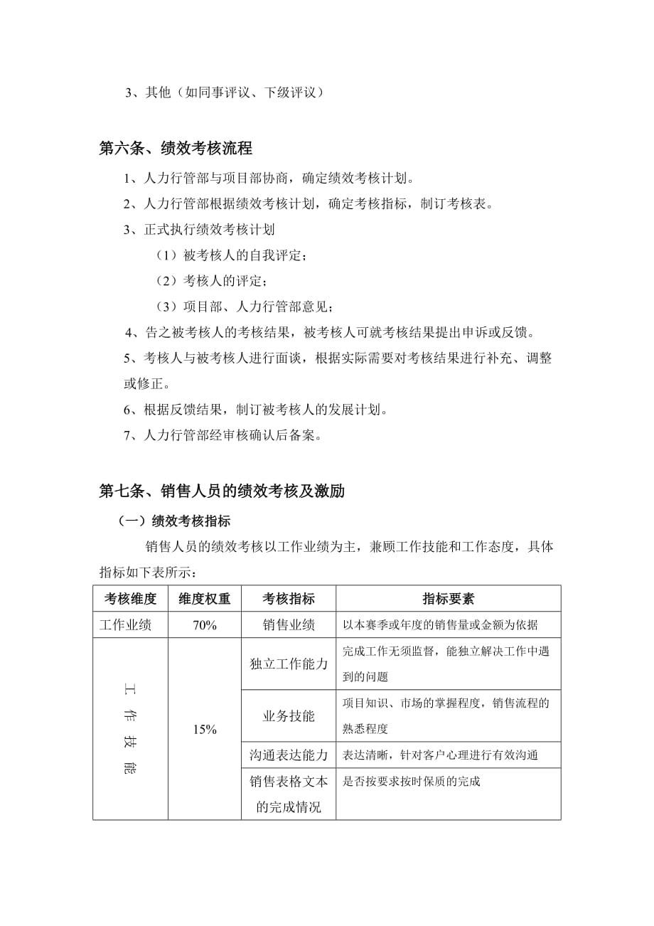 （管理制度）公司销售队伍绩效管理制度_第3页