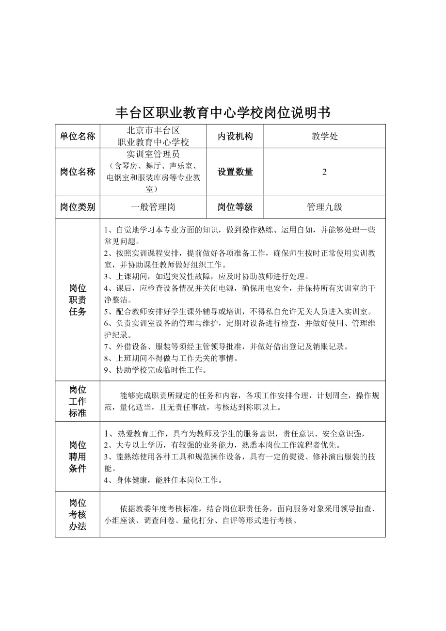 （岗位职责）教学处系列岗位说明_第3页