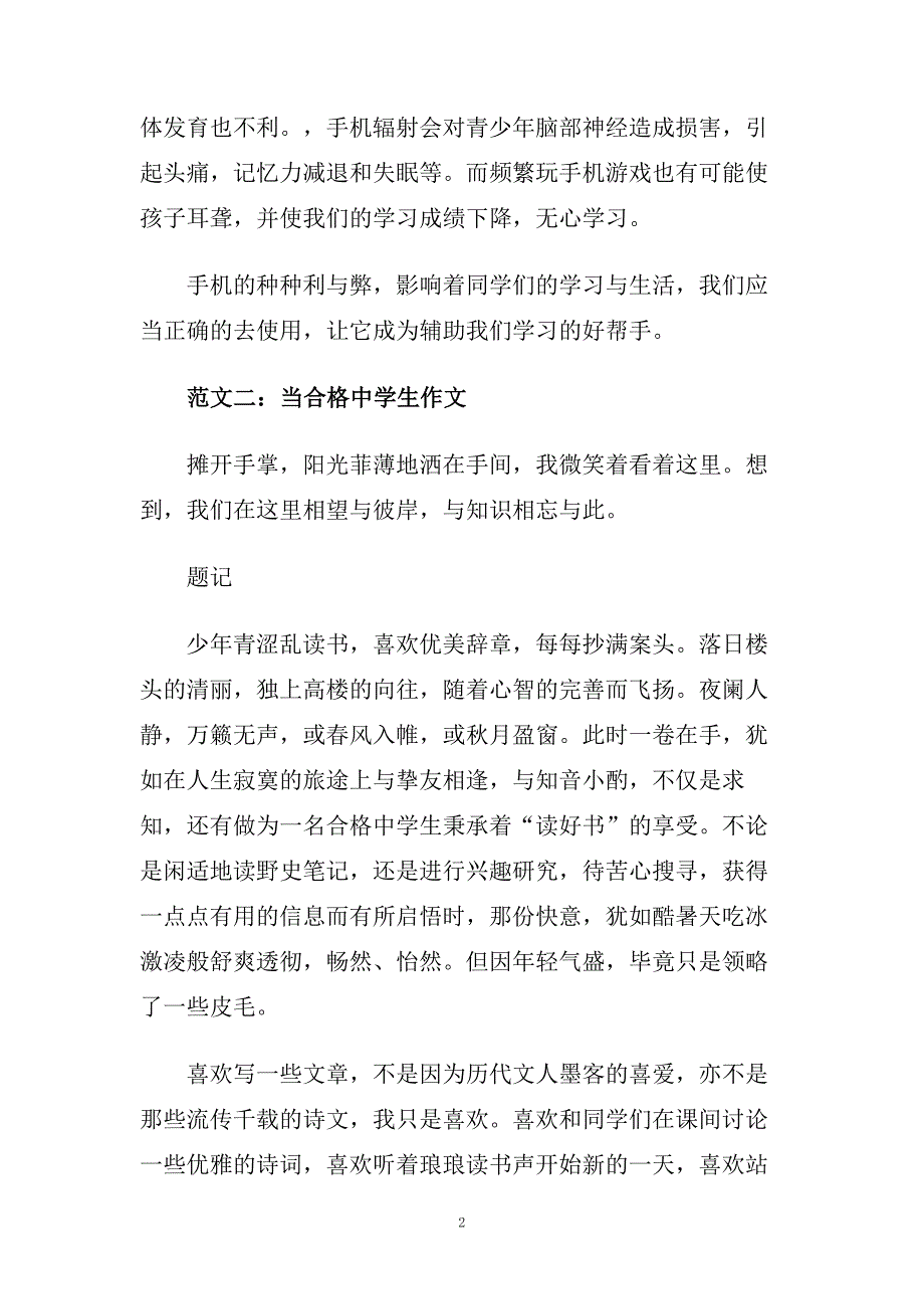 精选中学生作文随笔.doc_第2页