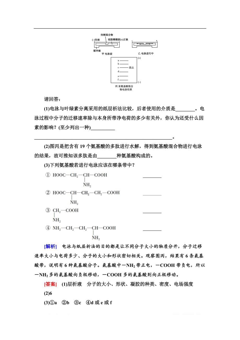 2019-2020学年高中生物新同步沪科版选修1课时作业：14 蛋白质的提取和分离_第4页