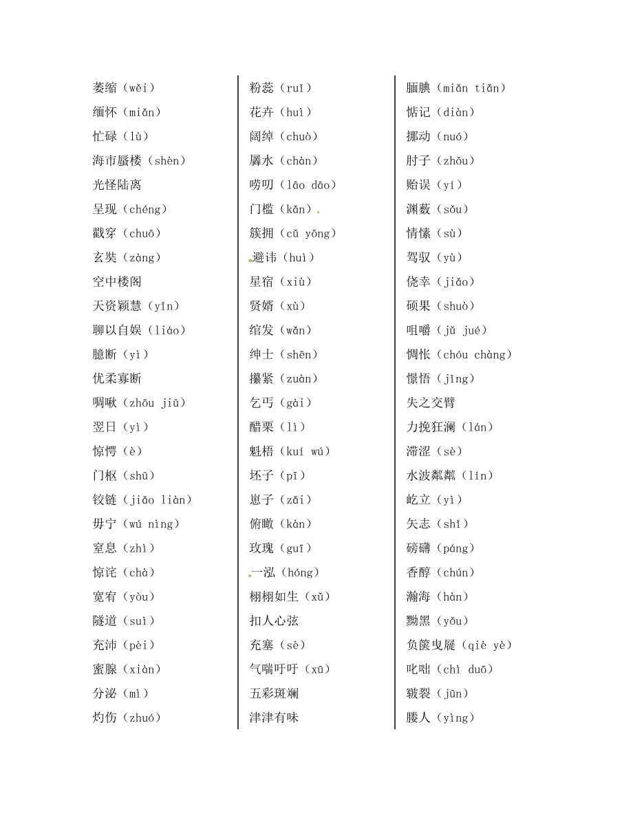 江苏省泰兴市西城初级中学八年级语文下册 字词总复习 苏教版（通用）_第2页