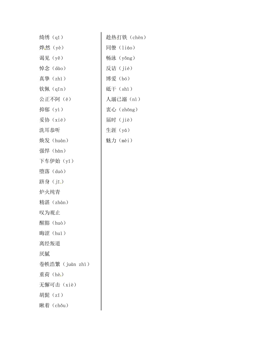 江苏省泰兴市西城初级中学八年级语文下册 字词总复习 苏教版（通用）_第3页