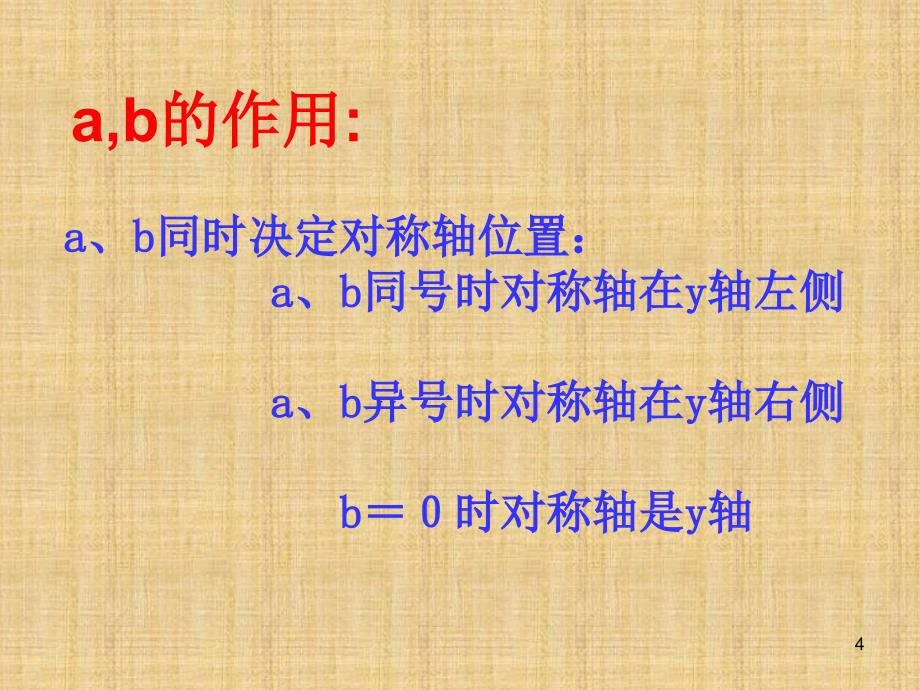 精编制作二次函数中的系数abc符号PPT课件_第4页