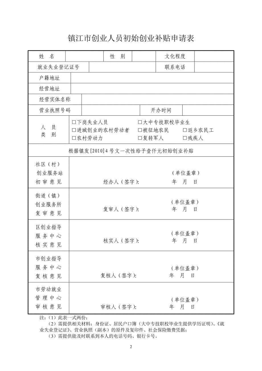 （创业指南）初始创业补贴申办程序_第2页