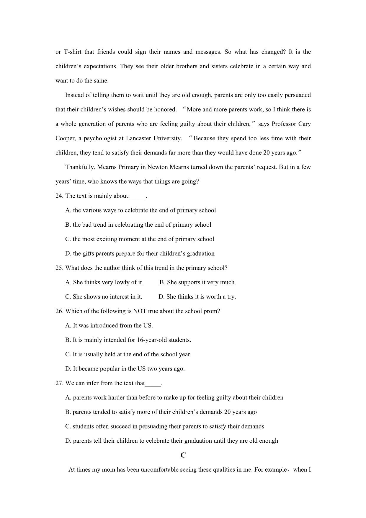 分校高三12月月考英语试题 Word版含答案_第3页