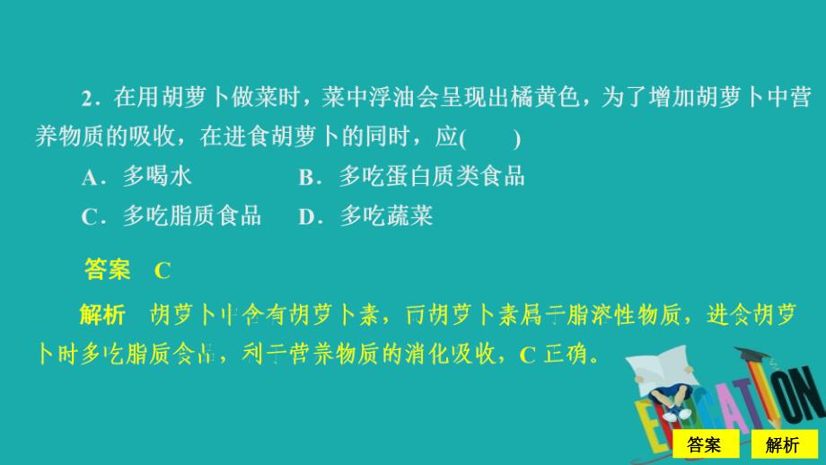 2020生物同步导学人教选修一课件：专题6　植物有效成分的提取 课题2 课时精练_第2页